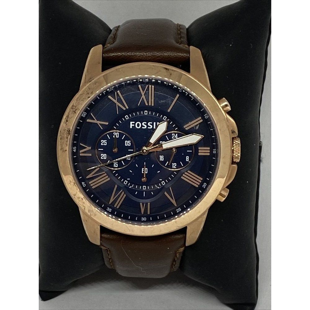 Fossil FS4835 Men's Brown Leather Analog Dial Quar